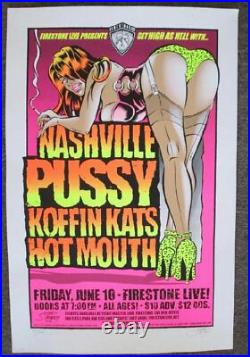 Nashville Pussy Orlando 2011 Original Concert Poster Stainboy Silkscreen