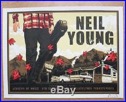 Neil Young Philadelphia 2014 Academy Of Music Original Concert Poster Silkscreen