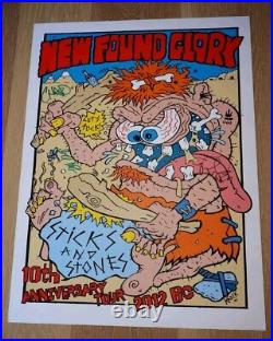 New Found Glory Autographed Poster 2012 Sticks & Stones 10-yr Anniv Concert Tour