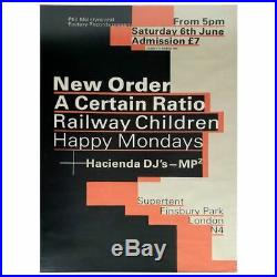 New Order/A Certain Ratio 1987 Finsbury Park London Concert Poster (UK)