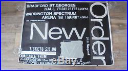New Order Original 1986 UK Concert Poster FACTORY RECORDS JOY DIVISION
