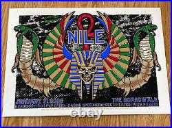 Nile Egyptian Pharaoh King Raging Speedhorn Original Concert Poster