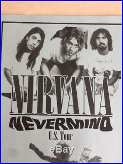 Nirvana Nevermind U. S. Tour Original Concert Poster 1991 11x17