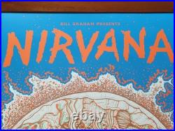 Nirvana Poster- Oakland Coliseum CA- 31st December 1993-2nd Edition-MINT BGP90