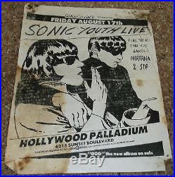 Nirvana Sonic Youth STP original concert flyer poster