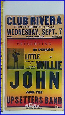ORIGINAL 1960/61 Little Willie John CONCERT POSTER withThe Upsetters BOXING STYLE