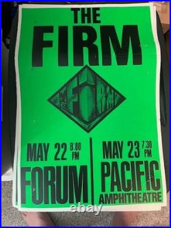 ORIGINAL 1986 Telephone Pole Poster for THE FIRM concert Jimmy Page RARE