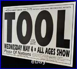 ORIGINAL 1994 Tool Concert Poster Plaza Of Nations Vancouver, BC