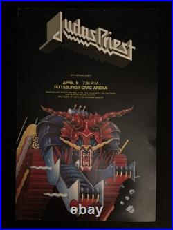 ORIGINAL JUDAS PRIEST 1984 METAL CONQUEROR CONCERT TOUR POSTER-Great White