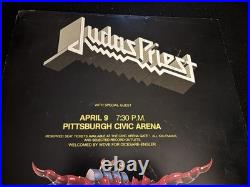ORIGINAL JUDAS PRIEST 1984 METAL CONQUEROR CONCERT TOUR POSTER-Great White