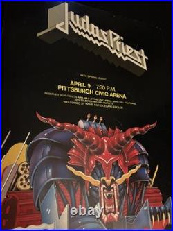 ORIGINAL JUDAS PRIEST 1984 METAL CONQUEROR CONCERT TOUR POSTER-Great White