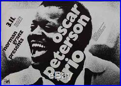 OSCAR PETERSON 1971 German A1 concert poster GUNTHER KIESER NM