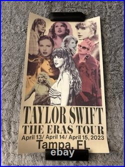Official Taylor Swift Concert Poster Tampa, FL Eras Tour April 2023