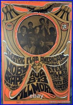Orig 1st Print 1967 Concert Poster Electric Flag Fillmore San Francisco Psych