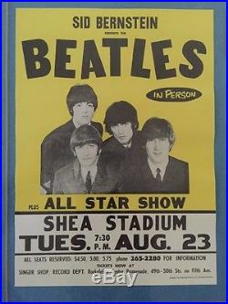 Original 1966 Beatles Concert Ticket and Poster