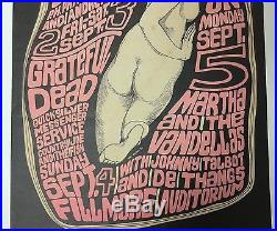 Original 1966 Wes Wilson Concert Poster Bill Graham Presents in San Francisco