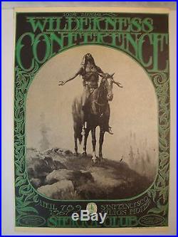 Original 1967 Wilderness Conference Concert Poster Sierra Club SF Rock Art Type1