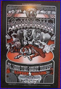 Original 1970 Santana Dr John Bill Graham Concert Poster 14 x 21 BG-248