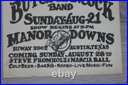 Original 1970's Concert Poster Asleep At The Wheel Butch Hancock Austin Texas