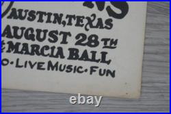 Original 1970's Concert Poster Asleep At The Wheel Butch Hancock Austin Texas