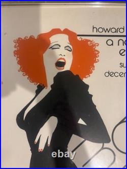 Original 1972 Bette Midler Richard Amsel Concert Poster Barry Manilow NYC 23x29