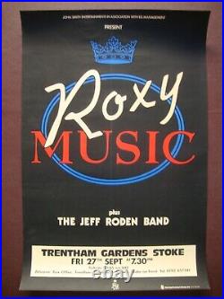 Original 1972 Roxy Music England Concert Poster
