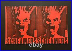 Original 1978 Screamers Punk Panter Uncut Concert Poster 14 x 8.5 offset PSC