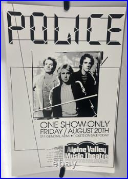 Original 1980's The Police Alpine Valley Concert Poster