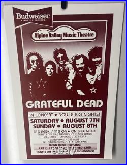 Original 1982 Grateful Dead Alpine Valley Concert Poster