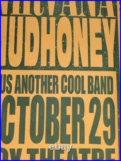 Original 1991 Nirvana Mudhoney Concert Poster 11x17 Cobain offest print PSC