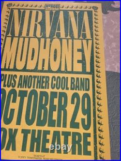 Original 1991 Nirvana Mudhoney Concert Poster 11x17 Cobain offest print PSC