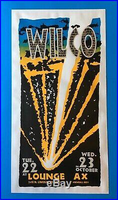 Original 1996 WILCO Concert Poster Lounge Ax Chicago Screwball Press Jeff Tweedy