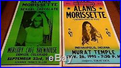 Original Alanis Morisette in concert Posters (Indiana and Denver). Thick board