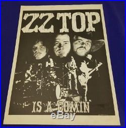 Original Authentic 1973 Zz Top 17 X 23 Concert Poster