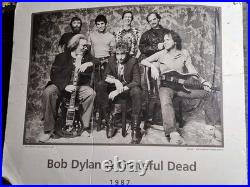Original Bob Dylan & Grateful Dead Concert Promotional Poster 1987 Core 4 Plus