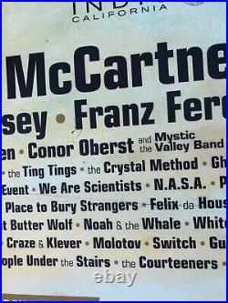 Original COACHELLA PAUL McCARTNEY THE CURE Vinyl Concert Poster 35x55 (2009)