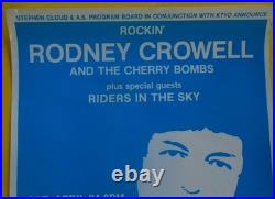 Original Concert Poster 1973-rodney Crowell Ucsb-vince Gill Guitar 18 Years Old