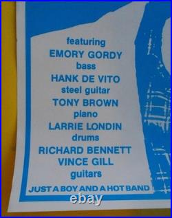Original Concert Poster 1973-rodney Crowell Ucsb-vince Gill Guitar 18 Years Old
