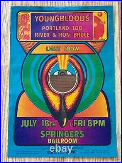 Original Concert Poster AOR Springers Ballroom 1969 Eye Bursting Through Sky Original Concert Poster AOR Springers Ballroom 1969 Eye Bursting Through Sky