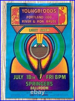 Original Concert Poster AOR Springers Ballroom 1969 Eye Bursting Through Sky Original Concert Poster AOR Springers Ballroom 1969 Eye Bursting Through Sky