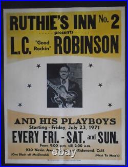Original Concert Poster-l. C Good Rockinrobinson Ruthies-berkeley-tilghman 1971 Original Concert Poster-l. C Good Rockinrobinson Ruthies-berkeley-tilghman 1971