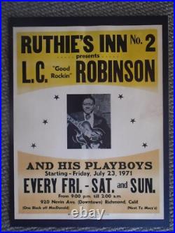 Original Concert Poster-l. C Good Rockinrobinson Ruthies-berkeley-tilghman 1971 Original Concert Poster-l. C Good Rockinrobinson Ruthies-berkeley-tilghman 1971