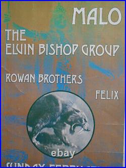 Original Concert Poster-malo-elvin Bishop-felix Tom Morris-art/stockton Civic-73