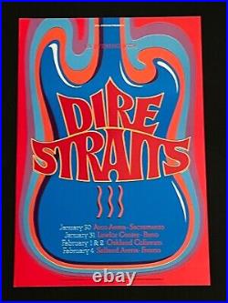 Original Dire Straits Tour Concert Poster from 1992 West Coast Run bgp 2