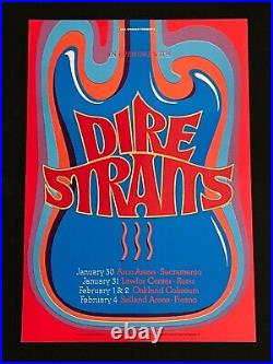 Original Dire Straits Tour Concert Poster from 1992 West Coast Run bgp 2