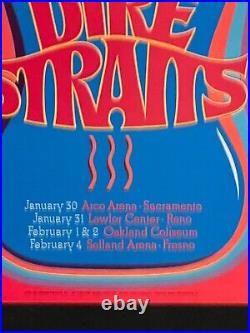 Original Dire Straits Tour Concert Poster from 1992 West Coast Run bgp 2