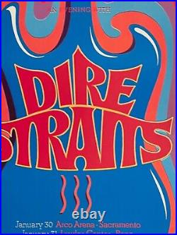 Original Dire Straits Tour Concert Poster from 1992 West Coast Run bgp 2