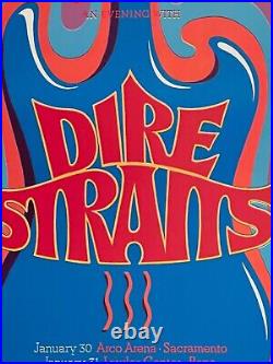 Original Dire Straits Tour Concert Poster from 1992 West Coast Run bgp 2