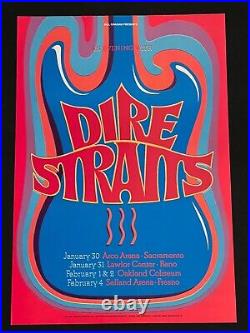 Original Dire Straits Tour Concert Poster from 1992 West Coast Run bgp 2