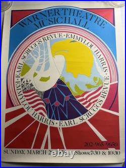 Original EMMYLOU HARRIS & EARL SCRUGGS Washington DC 1976 Concert Poster